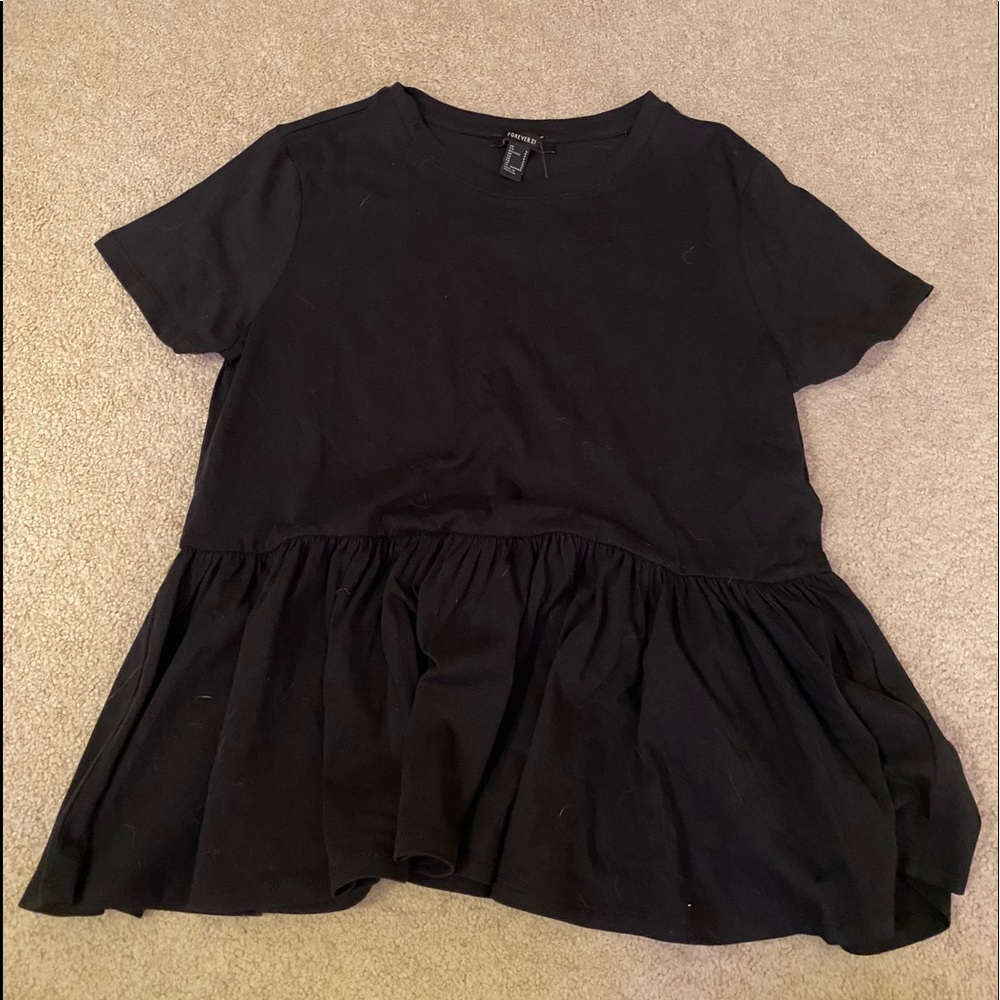 Forever 21 Black Babydoll Top